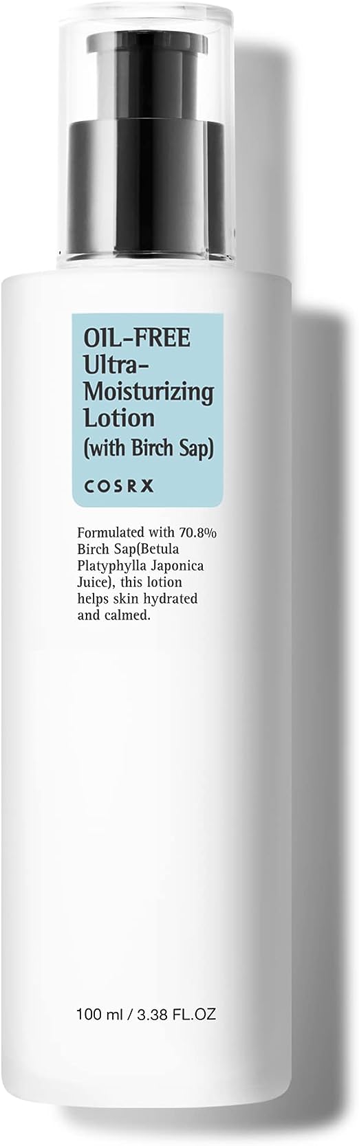 A 100 ml bottle of K.inc Beauty Hydration Hero - Dry & Sensitive Skin, perfect for dehydrated skin. The white cylindrical bottle features a blue label with product information and a transparent pump dispenser for easy application. Ideal for sensitive skin needing gentle hydration.