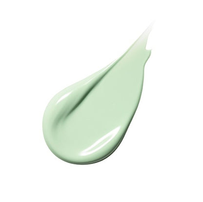 A swatch of smooth, light green cream or lotion with a glossy finish, spread in a teardrop shape on a white background. The texture appears soft and silky, suggesting a rich consistency and infused with Blue Hyaluronic Acid for natural tone correction. The product is LANEIGE - Skin Veil Base_EX 30ml - No. 60 Mint Green by LANEIGE.